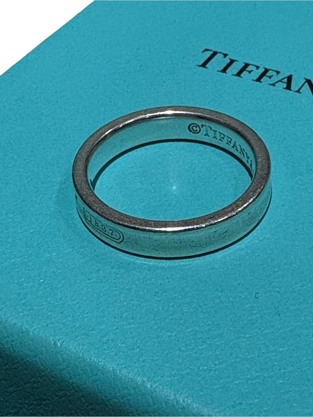 Tiffany & Co. 1837 Narrow Band Ring Sterling Silver 925 Size 6.5 Authentic - Picture 4 of 7